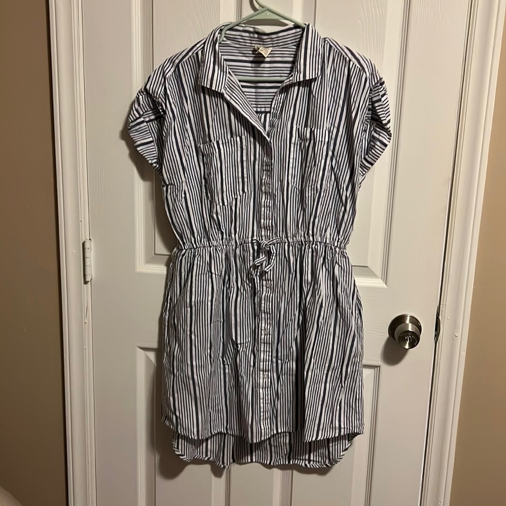 Blue & White striped dress